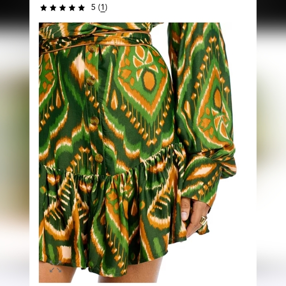 Farm Rio Pineapple Ikat Long Sleeve Minidress - Picture 7 of 10